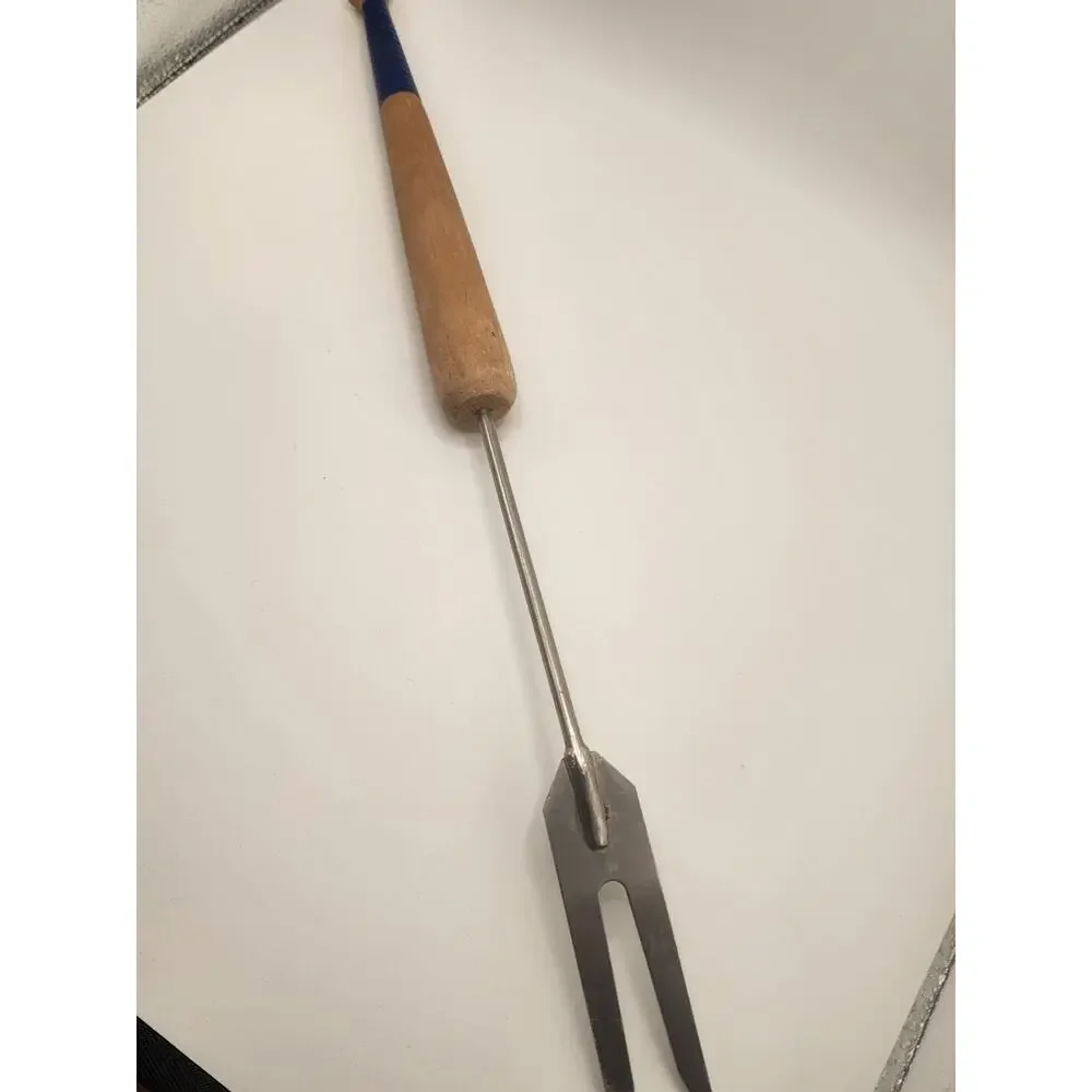 Baseball Bat Meat Carving Fork Wood Handle Kitchen Tool Utensil Vintage Sports